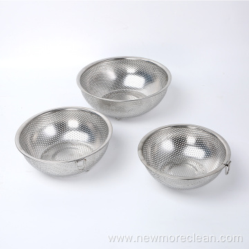 Kitchen Colander Bowl Stainless Steel Strainers